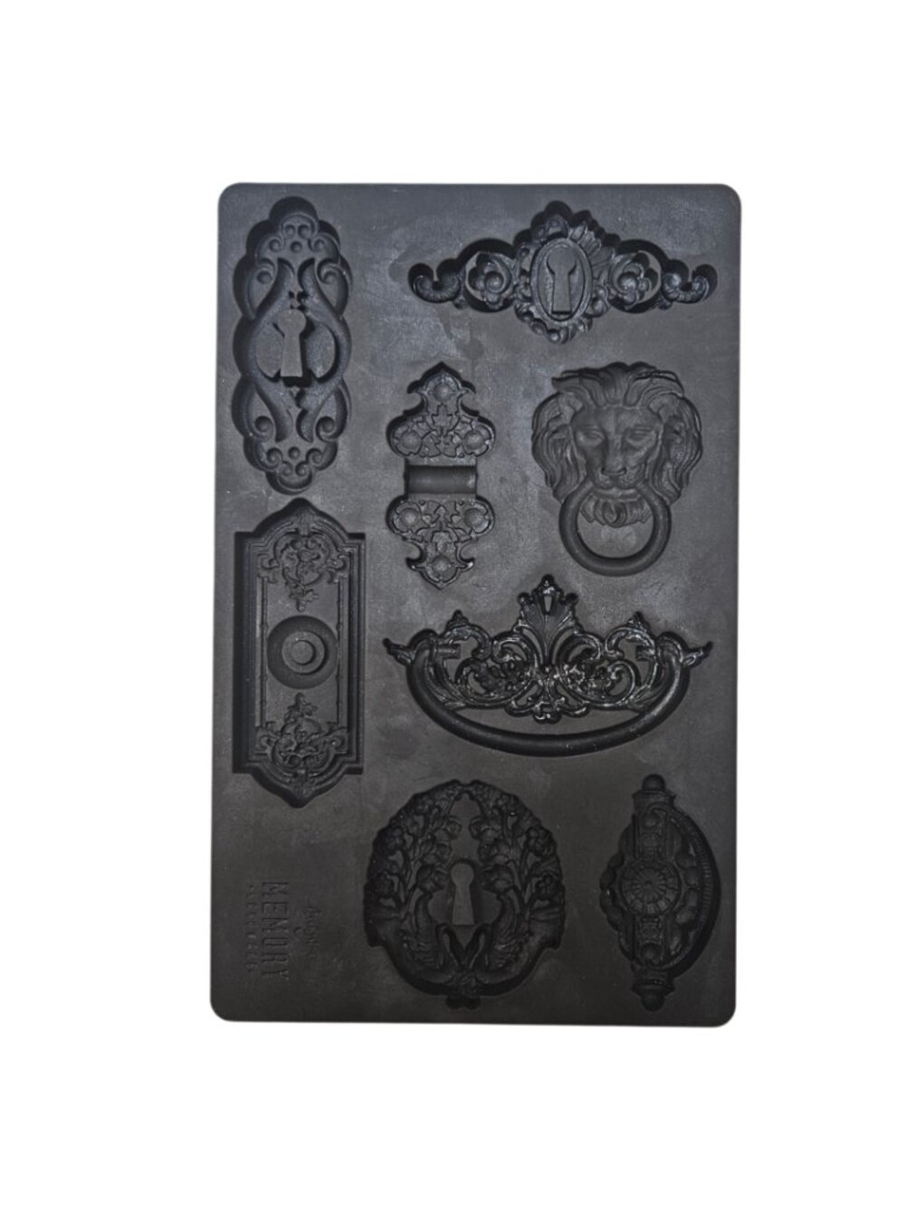 Vintage Door Hardware Silicone Mold in Black